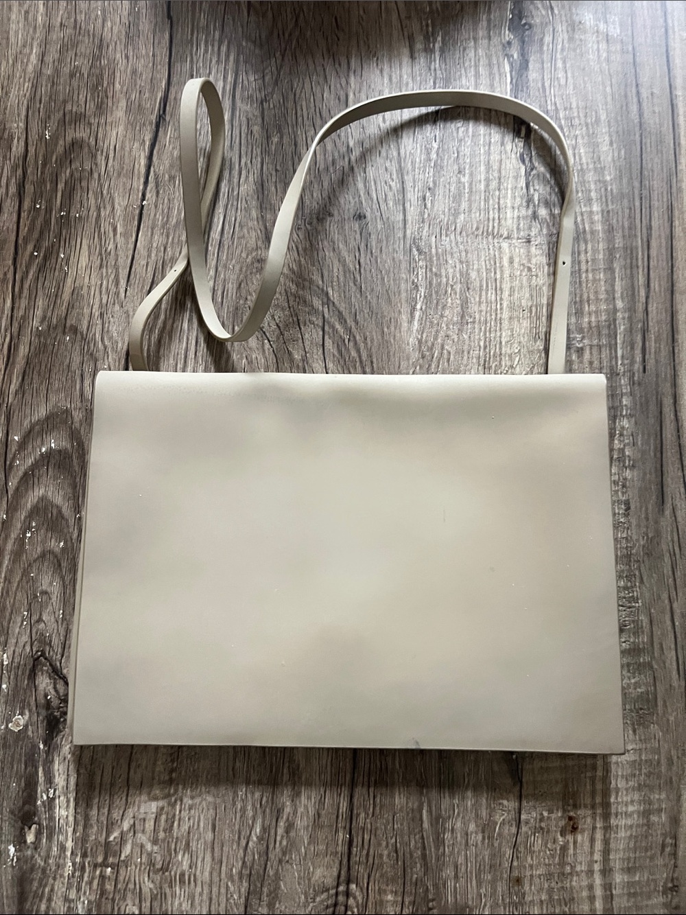Oak & Fork Minimal Cream Crossbody Bag - Sleek Everyday Shoulder Purse